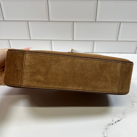 YSL Yves Saint Laurent Le 5 A 7 Sherpa Suede Hobo Shoulder Bag Handbag Purse - Picture 3 of 9